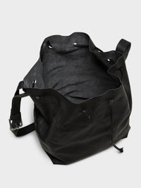 AF Agger - Leather Bucket Bag in Black