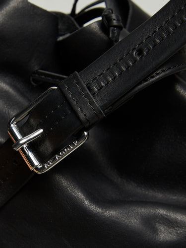 AF Agger - Leather Bucket Bag in Black