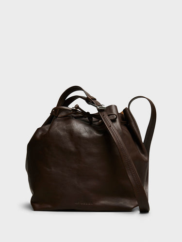 AF Agger - Leather Bucket Bag in Brown