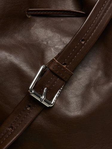 AF Agger - Leather Bucket Bag in Brown