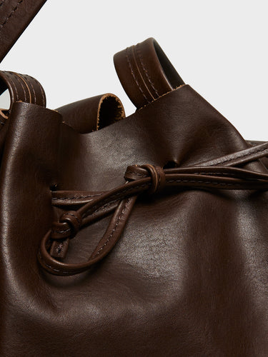 AF Agger - Leather Bucket Bag in Brown