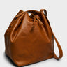 AF Agger - Leather Bucket Bag in Cognac