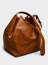 AF Agger - Leather Bucket Bag in Cognac