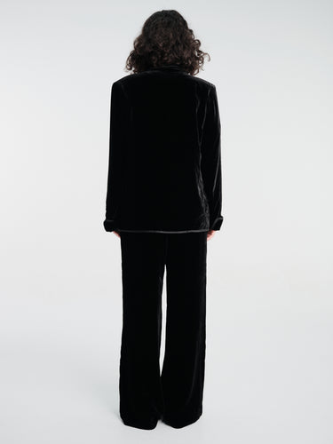 AF Agger - Silk Velvet Tuxedo in Black