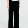 AF Agger - Silk Velvet Flared Pants in Black