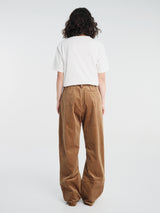 AF Agger - Corduroy Box Trousers in Tobacco