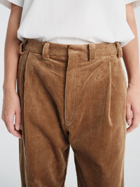 AF Agger - Corduroy Box Trousers in Tobacco
