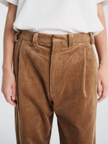 AF Agger - Corduroy Box Trousers in Tobacco