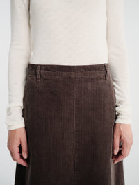 Aiayu - Estelle Skirt Short Corduroy in Smokey Brown
