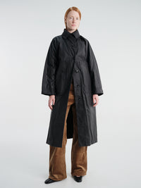 Aiayu - Jay Coat Ripstop Oilskin in Antracite
