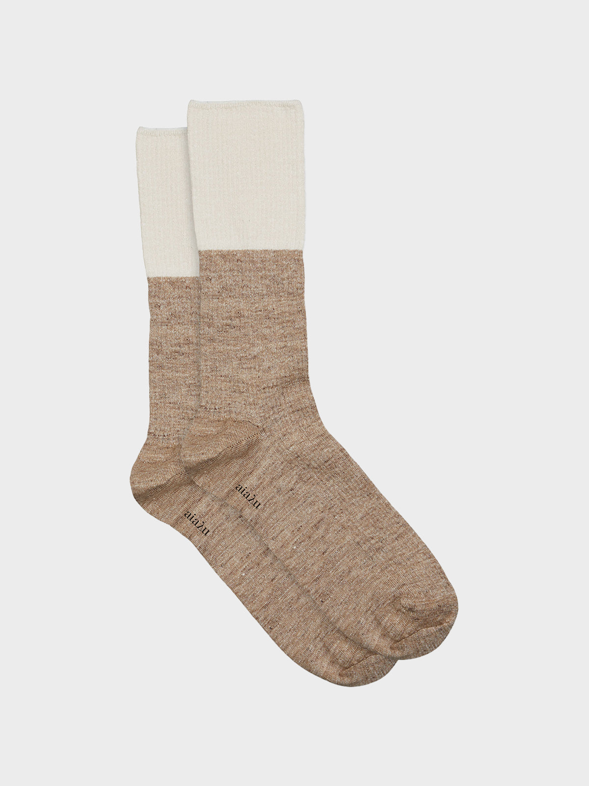 Aiayu - Linen Rib Socks in Mix Linen