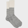 Aiayu - Linen Rib Socks in Mix Grey Melange