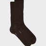 Aiayu - Wool Rib Socks in Brown