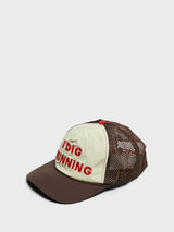 Alex Zono - I Dig Running Trucker Hat in Brown