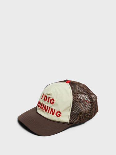 Alex Zono - I Dig Running Trucker Hat in Brown