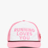 Alex Zono - Running Loves You Trucker Hat in Pink