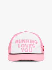 Alex Zono - Running Loves You Trucker Hat in Pink