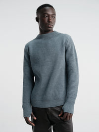 Andersen-Andersen - Navy Crewneck in Light Indigo