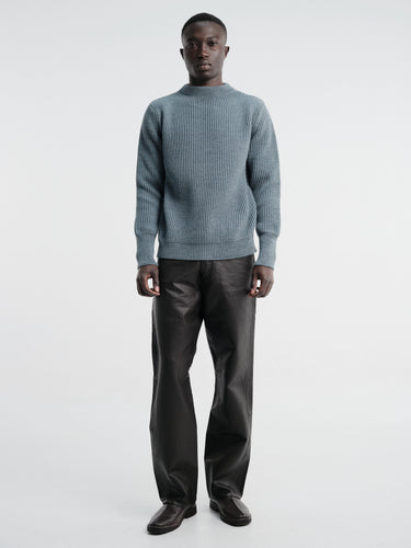 Andersen-Andersen - Navy Crewneck in Light Indigo