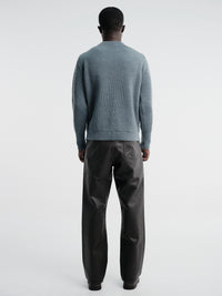 Andersen-Andersen - Navy Crewneck in Light Indigo
