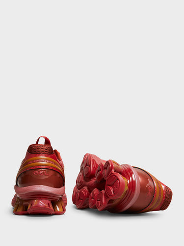 Asics - US6-S Gel-Kinetic Fluent Sneakers in Cayenne and Copperhead