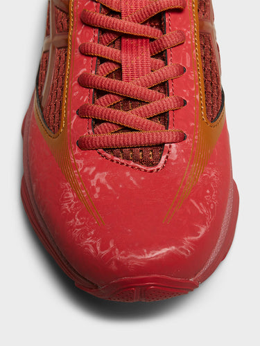 Asics - US6-S Gel-Kinetic Fluent Sneakers in Cayenne and Copperhead