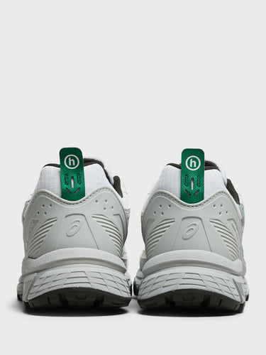 Asics - Asics x Hidden NY Gel-Venture 6 Shield Sneakers in White and Wasabi