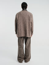 Auralee - Homespun Tweed Zip Blouson in Mix Brown