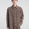 Auralee - Homespun Tweed Shirt Blouson in Mix Brown