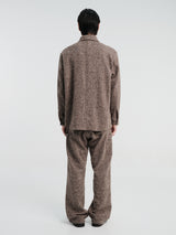 Auralee - Homespun Tweed Shirt Blouson in Mix Brown