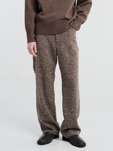 Auralee - Homespun Tweed Painter Pants in Mix Brown