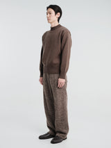 Auralee - Homespun Tweed Painter Pants in Mix Brown