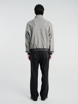 Auralee - Wool Fulling Flannel One-Tuck Slacks in Top Charcoal