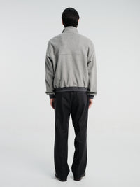 Auralee - Wool Fulling Flannel One-Tuck Slacks in Top Charcoal