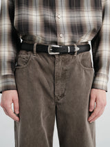 Auralee - Garment-Dyed Finx Corduroy 5P Wide Pants in Olive Brown