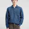 Auralee - Brushed Super Kid Mohair Knit Polo in Light Navy