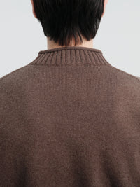 Auralee - Super Fine Wool Knit Mock Neck in Top Brown