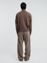 Auralee - Super Fine Wool Knit Mock Neck in Top Brown