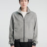 Auralee - Pure Silk Comfort Fleece Zip Blouson in Top Gray