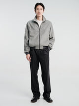 Auralee - Pure Silk Comfort Fleece Zip Blouson in Top Gray