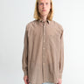 Auralee - Airy Light Cotton Check Big Shirt in Brown Gingham Check