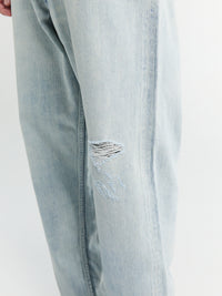 Auralee - Faded Selvedge Light Denim Wide Pants in Light Indigo