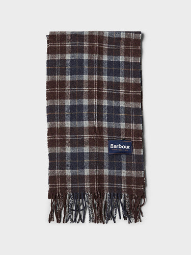 Barbour Tartan Lambswool Scarf in Midnight Oak Tartan