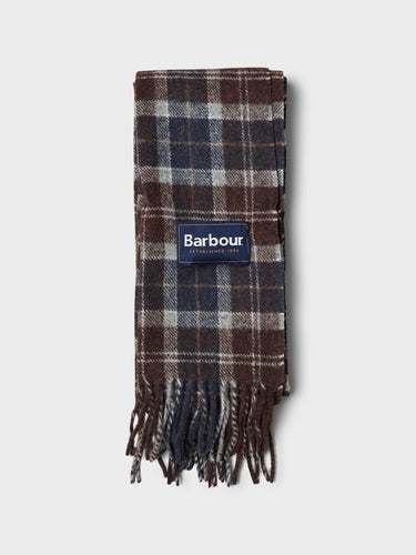 Barbour Tartan Lambswool Scarf in Midnight Oak Tartan