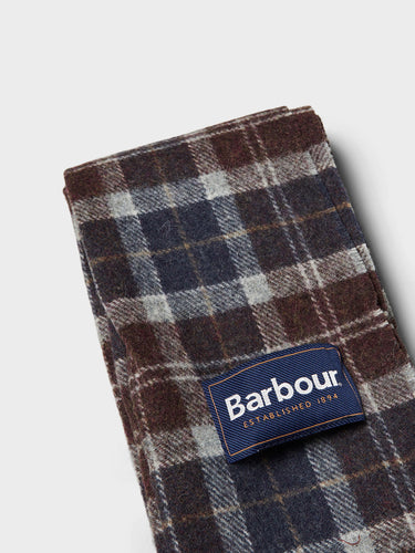 Barbour Tartan Lambswool Scarf in Midnight Oak Tartan