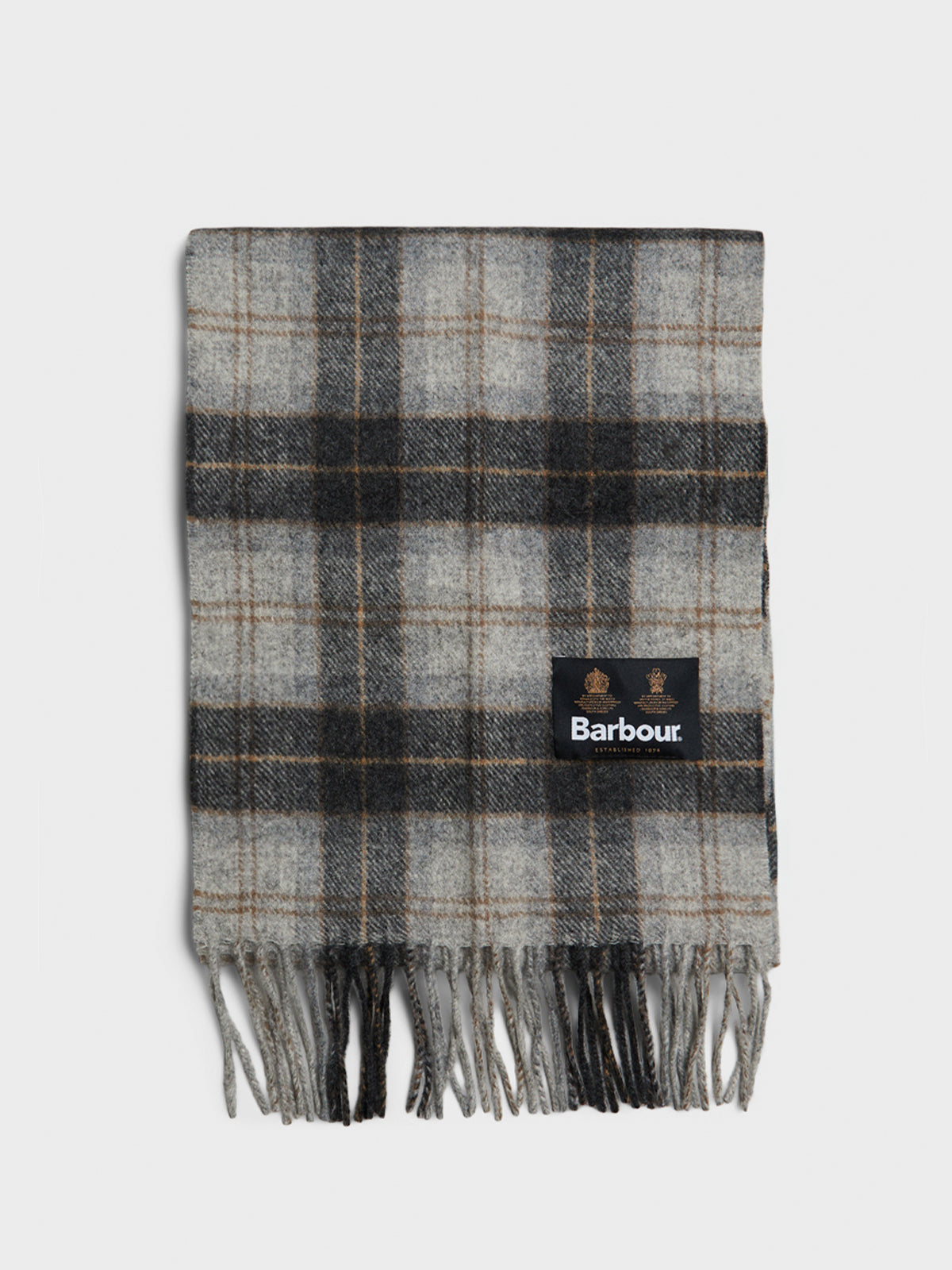 Barbour - Tartan Lambswool Scarf in Greystone Tartan