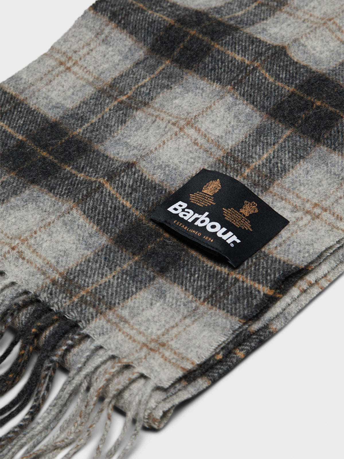 Barbour - Tartan Lambswool Scarf in Greystone Tartan