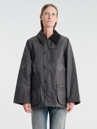 Barbour - Barbour OS Bedale Wax Jacket in Grey