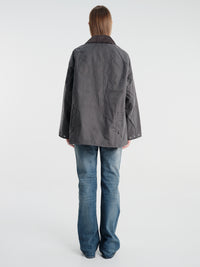Barbour - Barbour OS Bedale Wax Jacket in Grey