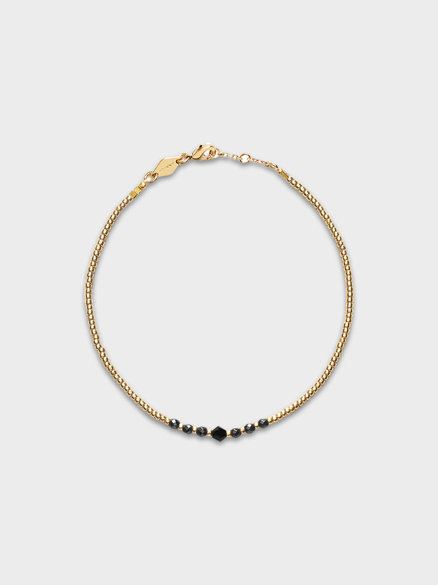 Anni Lu - Bead & Gem Bracelet in Black